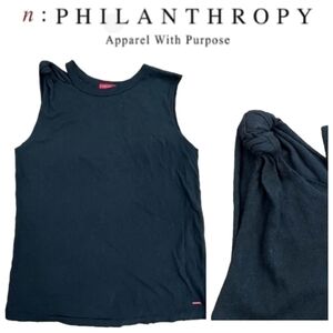 n: PHILANTHROPY Mock neck muscle top